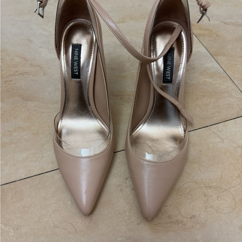 Nine West Tan Stiletto Heels Elegant Pumps - Size 6